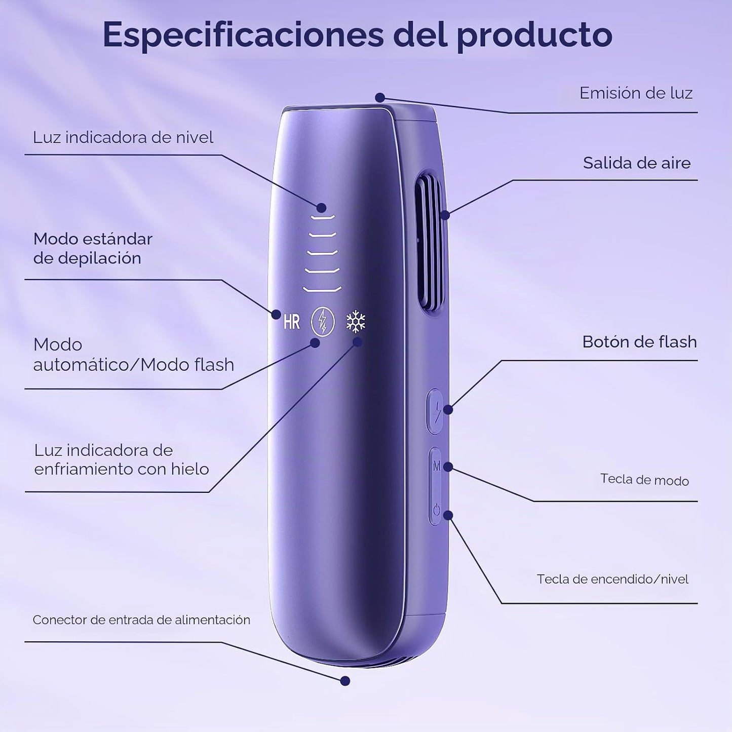 Depilación láser mejorada 2026 con enfriamiento de hielo de 41.0 °F...
