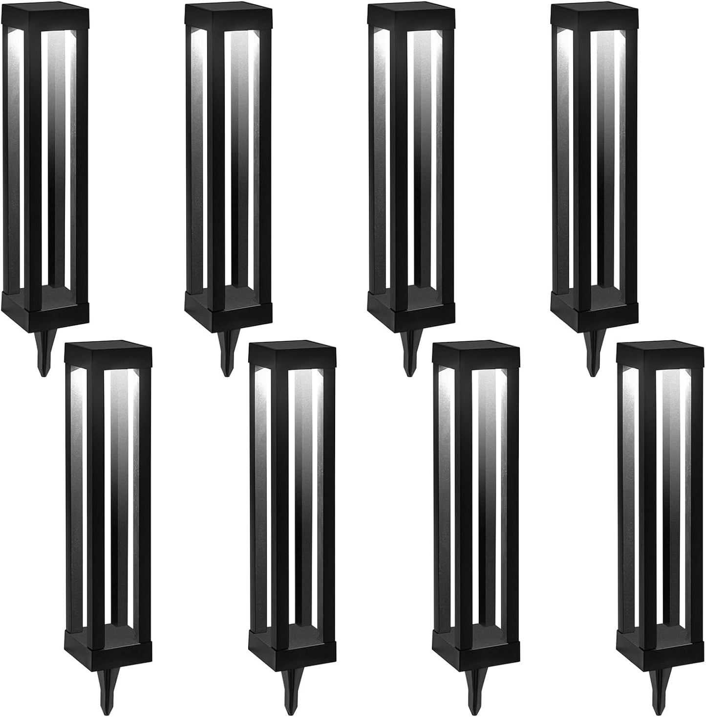 Lapsnail Lámparas de pie solares para exteriores, faroles impermeab...