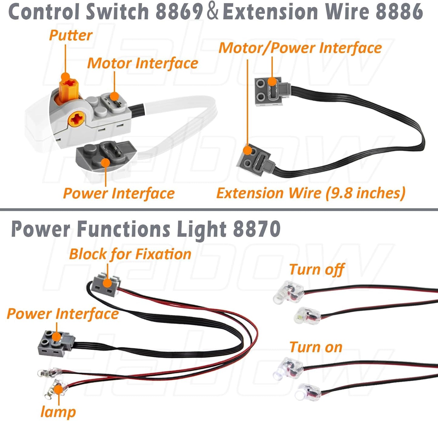 Power Functions Kit de motor 12 en 1 juego completo para bloques de...