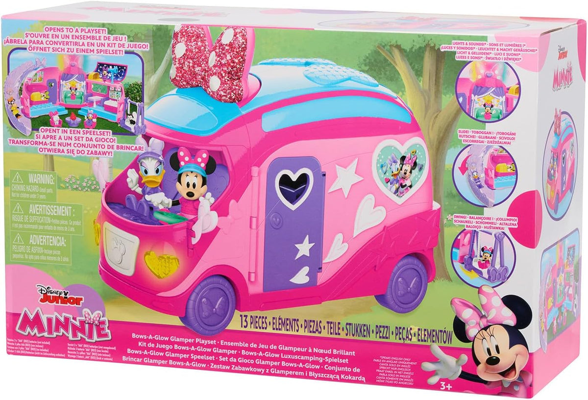 Disney Junior Minnie Mouse Bows-A-Glow Rolling Glamper Figuras y ju...