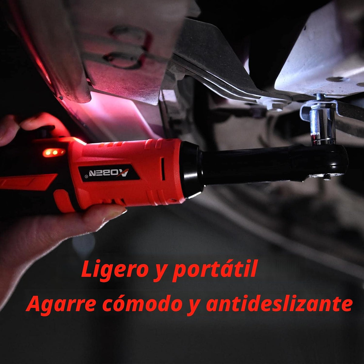 AOBEN Kit de llave de trinquete eléctrica inalámbrica de 3\/8 pulga...