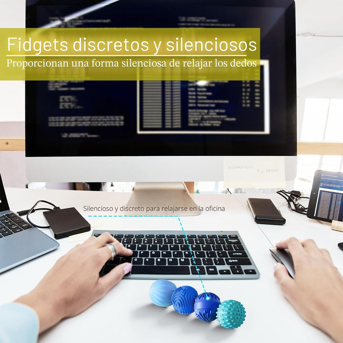 Bolas magnéticas de silicona luckdoor, juguetes antiestrés para adu...