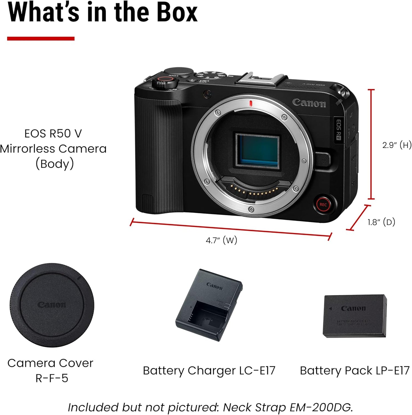 Cámara Canon EOS R50 V sin espejo (solo cuerpo) \u2013 Cámara digit...