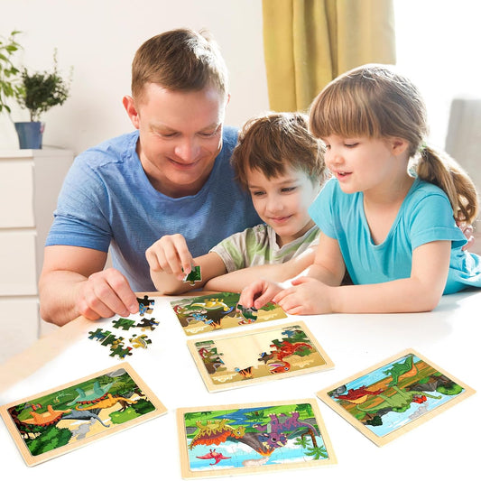 Rompecabezas de madera de dinosaurios para niños de 3 a 5 años, jue...