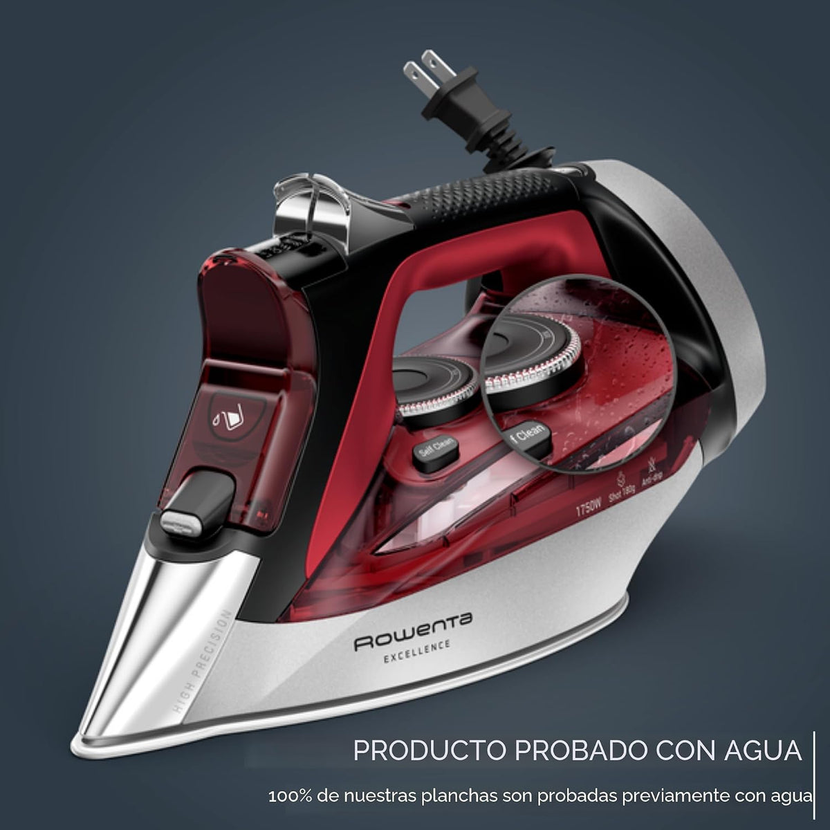 Rowenta Plancha, Plancha de Vapor para Ropa con Suela de Acero Inox...