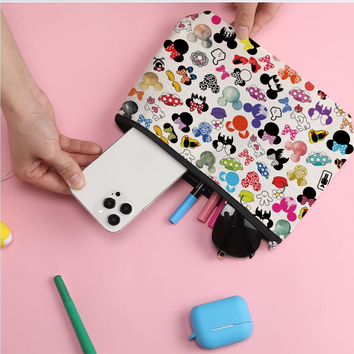 Bolsa de maquillaje de ratón de dibujos animados lindo bolsa de cos...