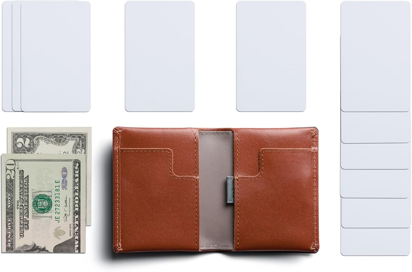 Bellroy Slim Sleeve, billetera de cuero delgada (capacidad máxima:...