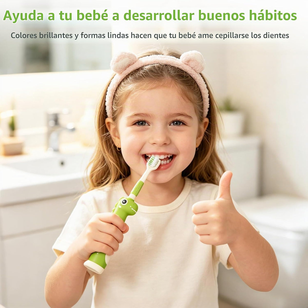 PANIMOSI Cepillo de dientes suave para niños pequeños, cepillos de...