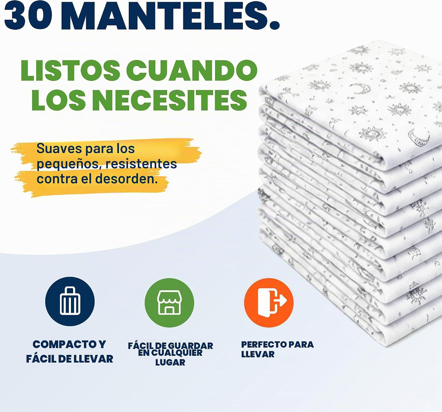 Paquete de 30 Alfombrillas Desechables para Salpicaduras de Eli wit...