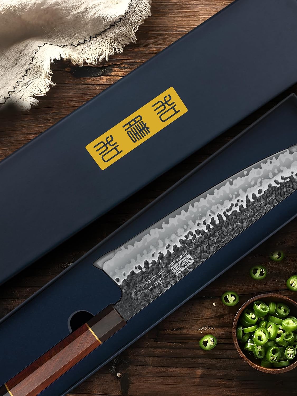 HOSHANHO Cuchillo de chef Kiritsuke de 9 pulgadas, cuchillo de coci...