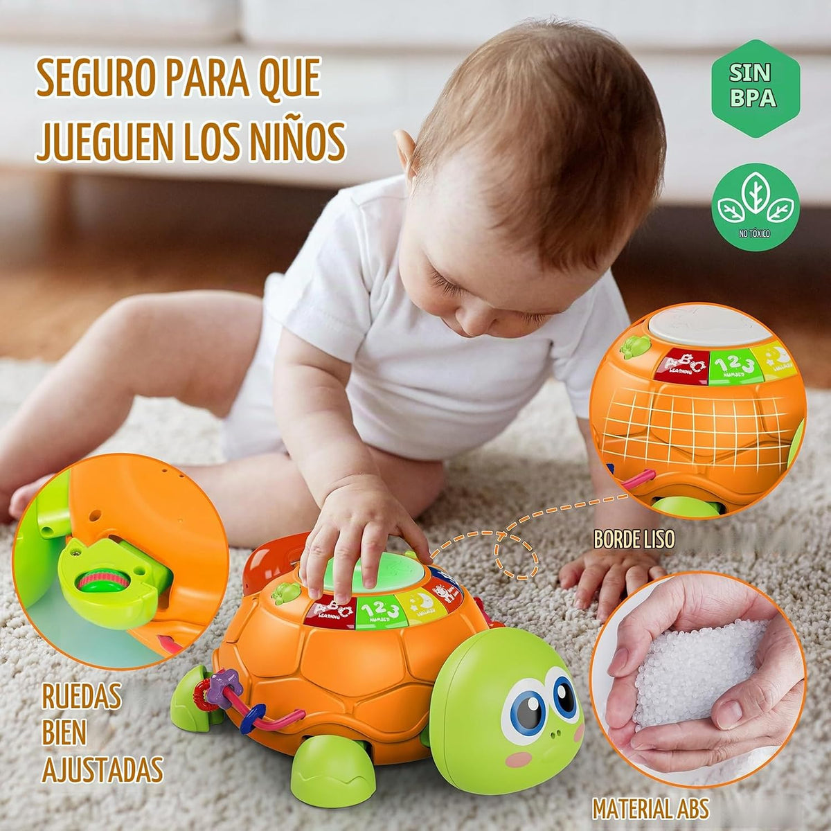 Letapapa Juguetes para bebés de 6 a 12 meses, juguetes musicales de...