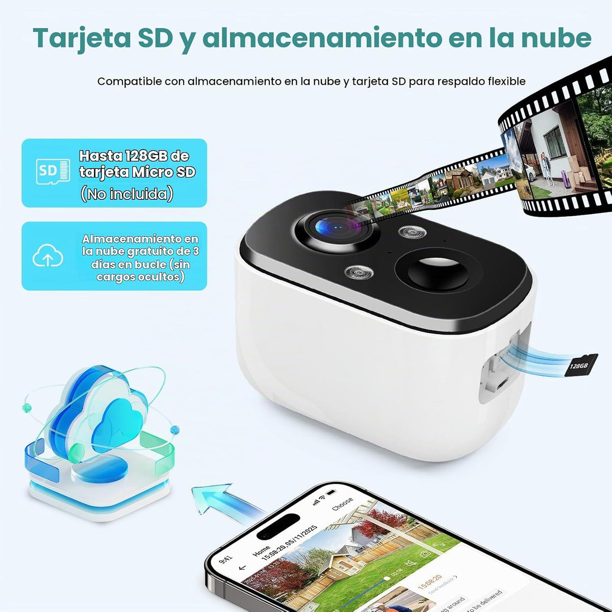 Techage 2K Cámaras de seguridad solar inalámbricas para exteriores...