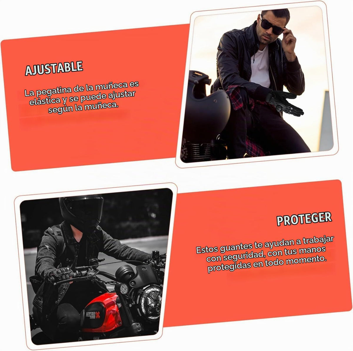KEYSDEX Guantes de motocicleta para hombres y mujeres, protección d...