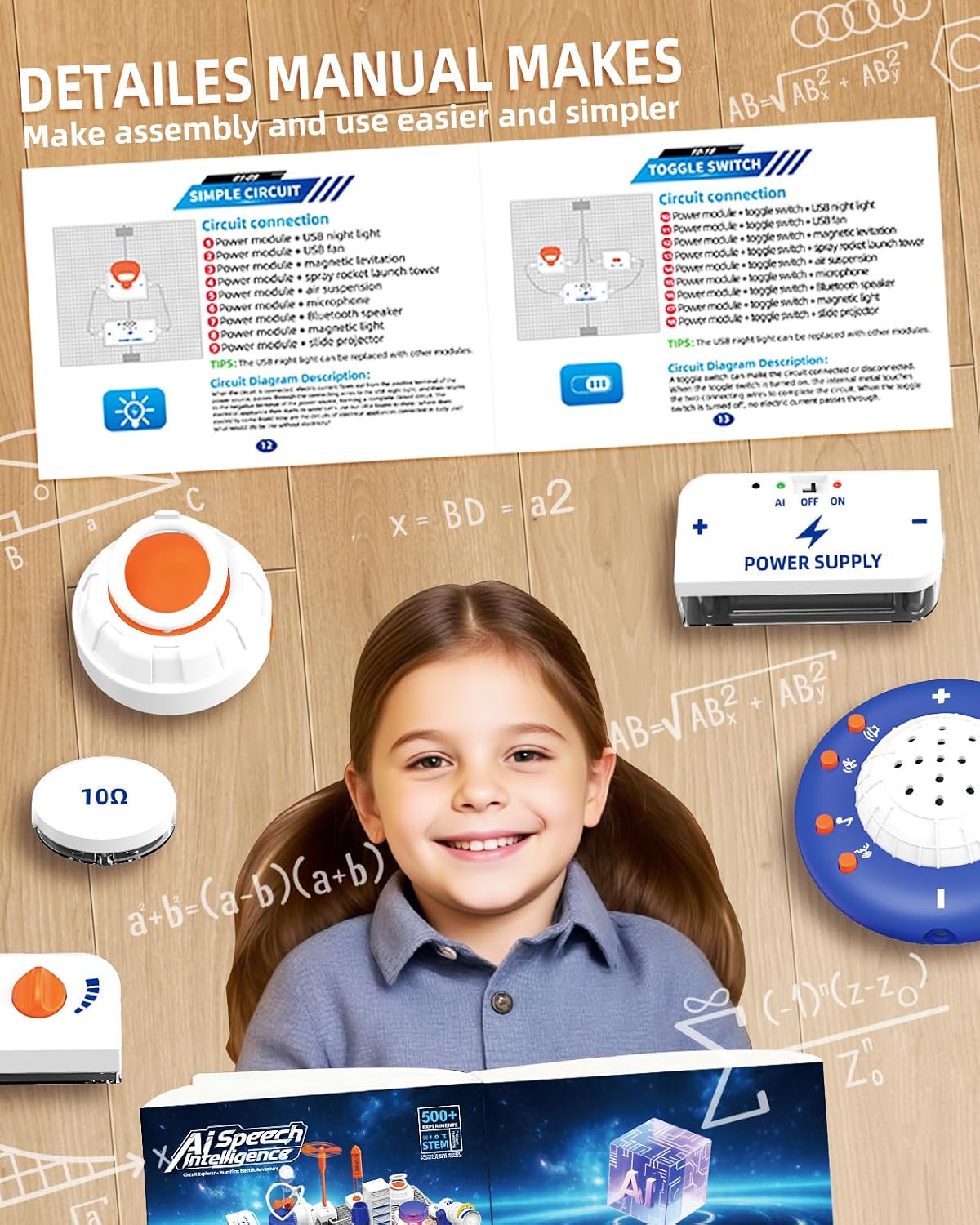 Kits de ciencia STEM para niños, kit de exploración de electrónica,...