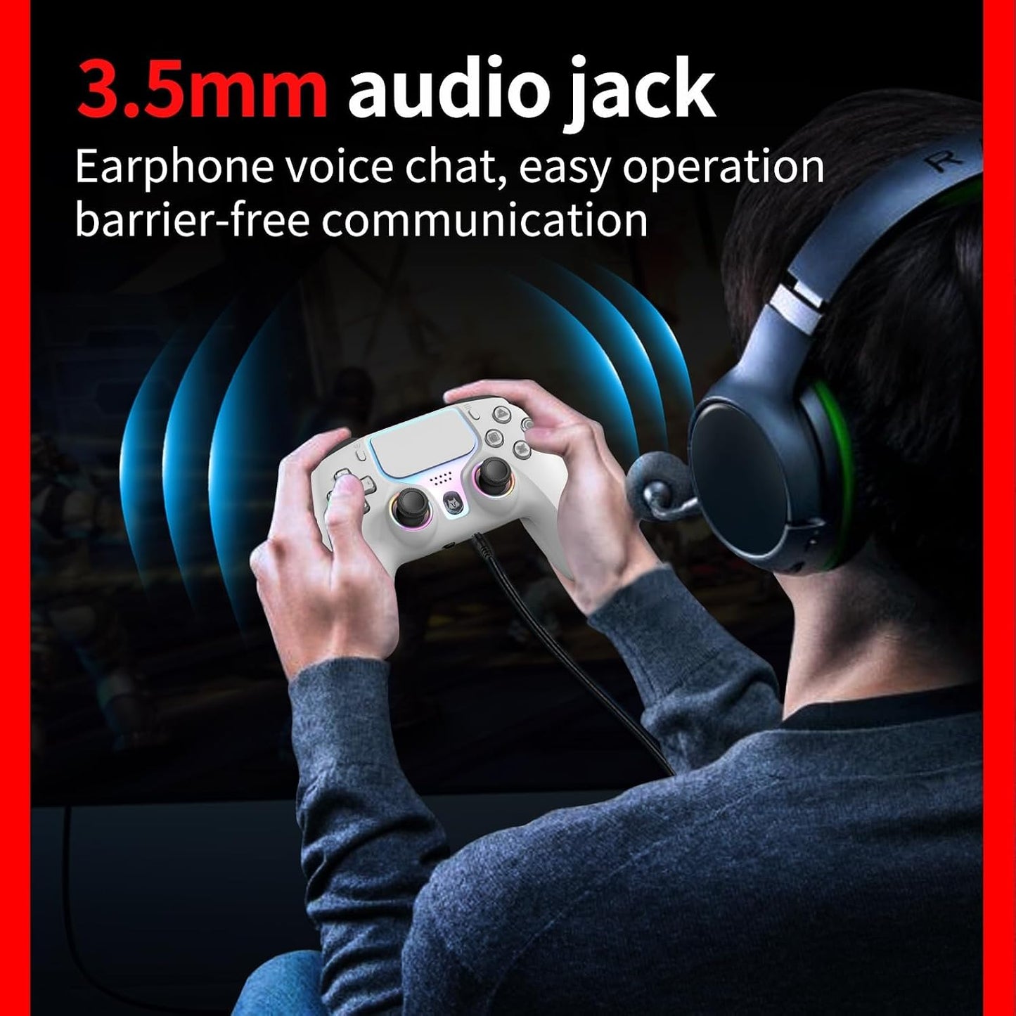 Controlador inalámbrico PS5 Efecto Hall Joystick antideriva Gamepad...