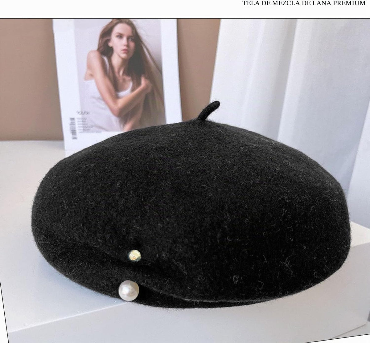 huablo Boinas francesas de cachemira de primera calidad, diseño de...