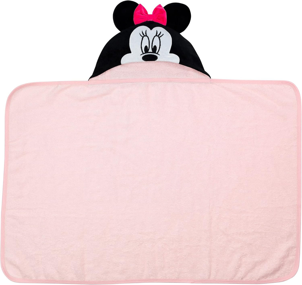 Lambs & Ivy Toalla de baño con capucha para bebé Minnie Mouse d...