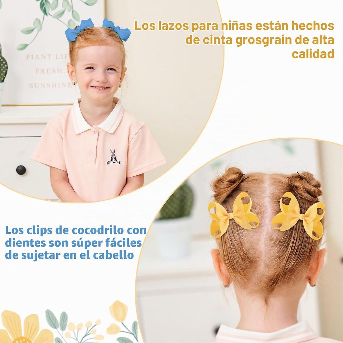 20 piezas de lazos para el cabello de 3 pulgadas para niñas pequeña...