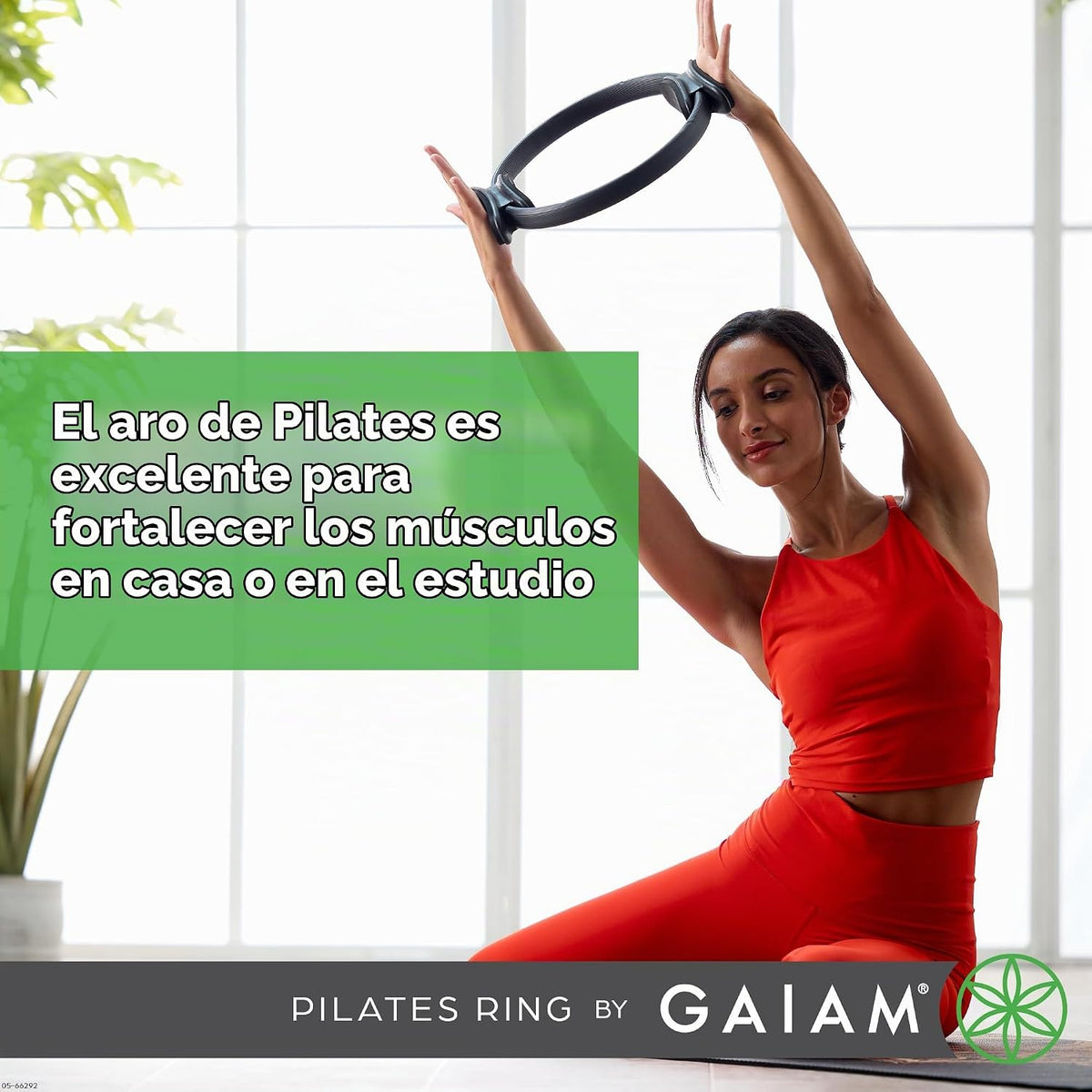 Gaiam Anillo de Pilates Fitness Circle, Tonificación de brazos, pie...
