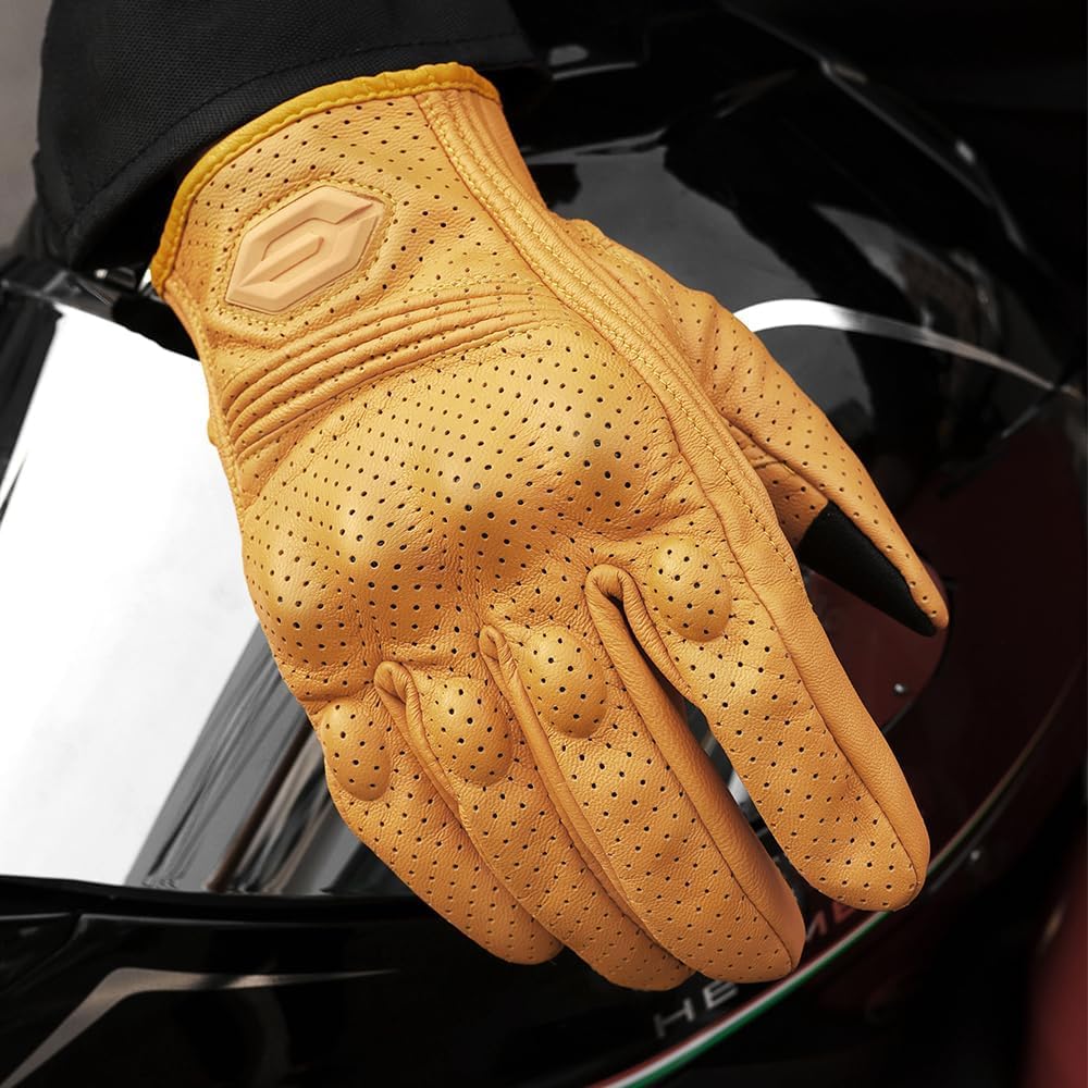 Guantes de motocicleta para hombre, protección táctil y nudillos, g...