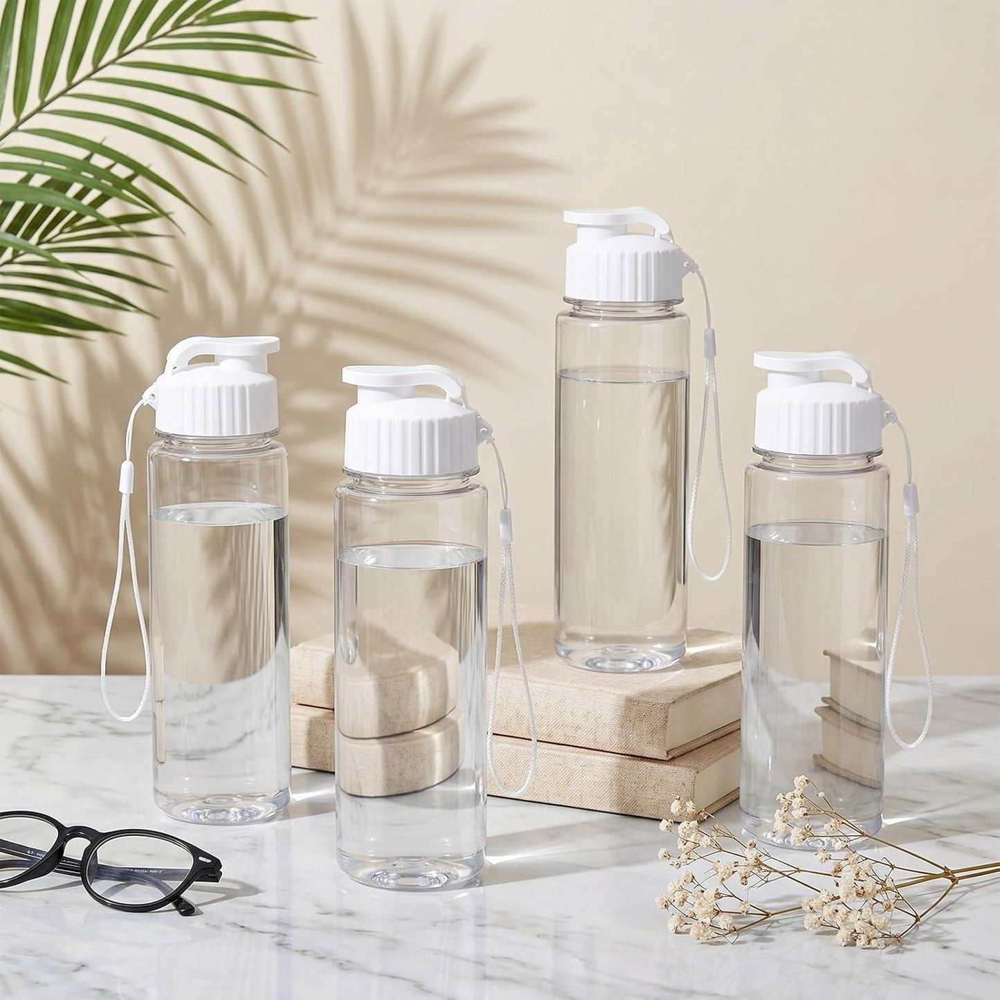 Mifoci 40 botellas de agua de plástico a granel para niños y adulto...
