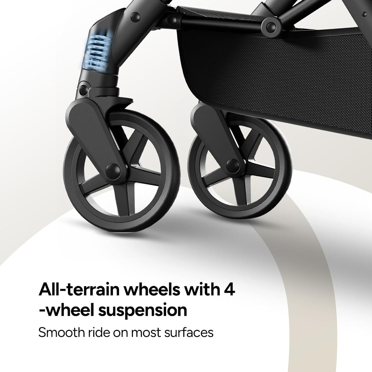 Mompush Lithe V2 - Cochecito de viaje ligero, compacto y plegable c...