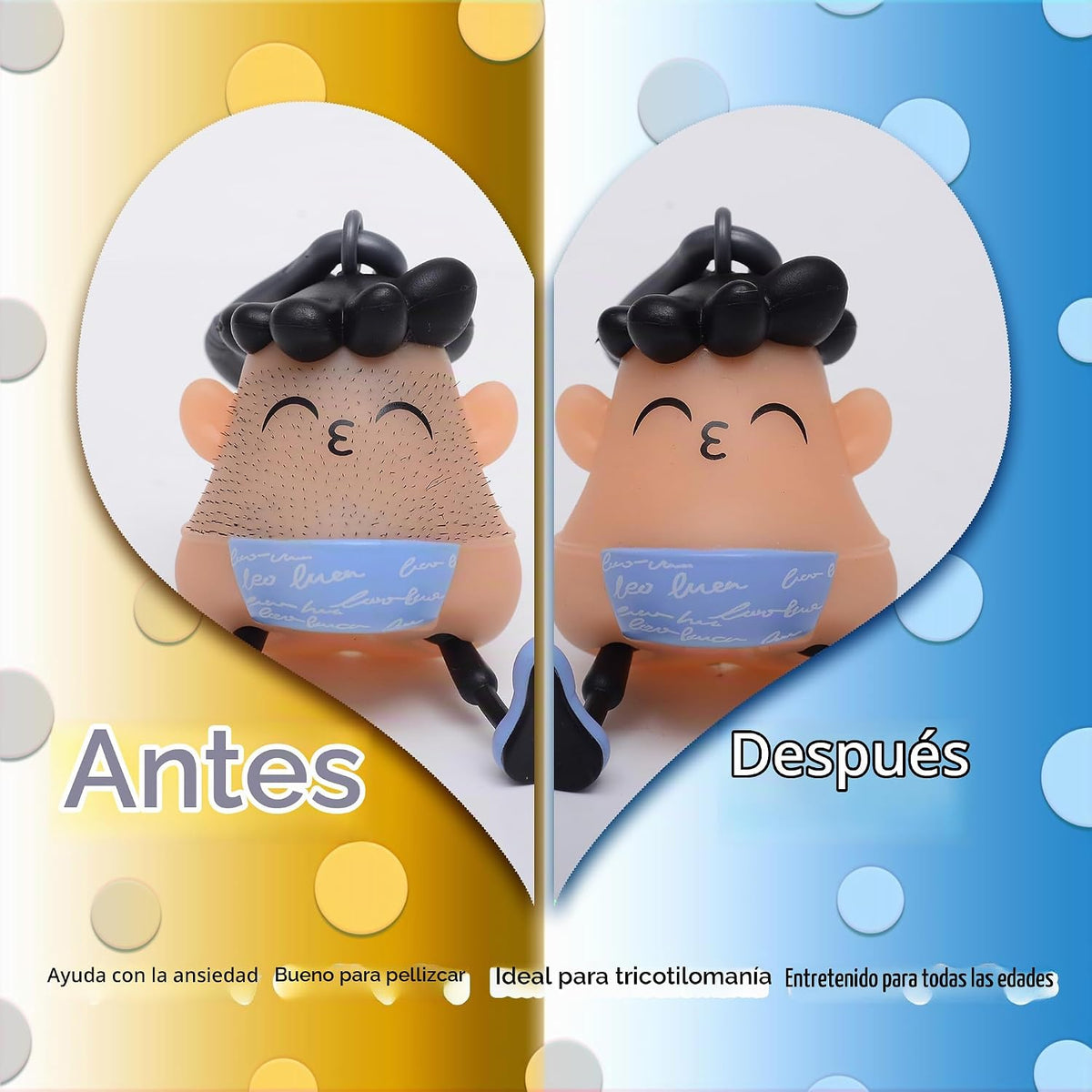 Juguetes antiestrés para recoger la piel, morder uñas y tirar del c...