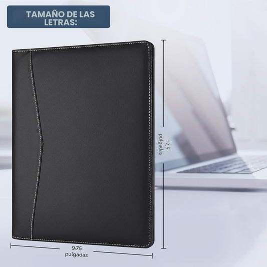 Pacific Mailer Padfolio Portafolio Carpeta de Cuero, Organizador de...