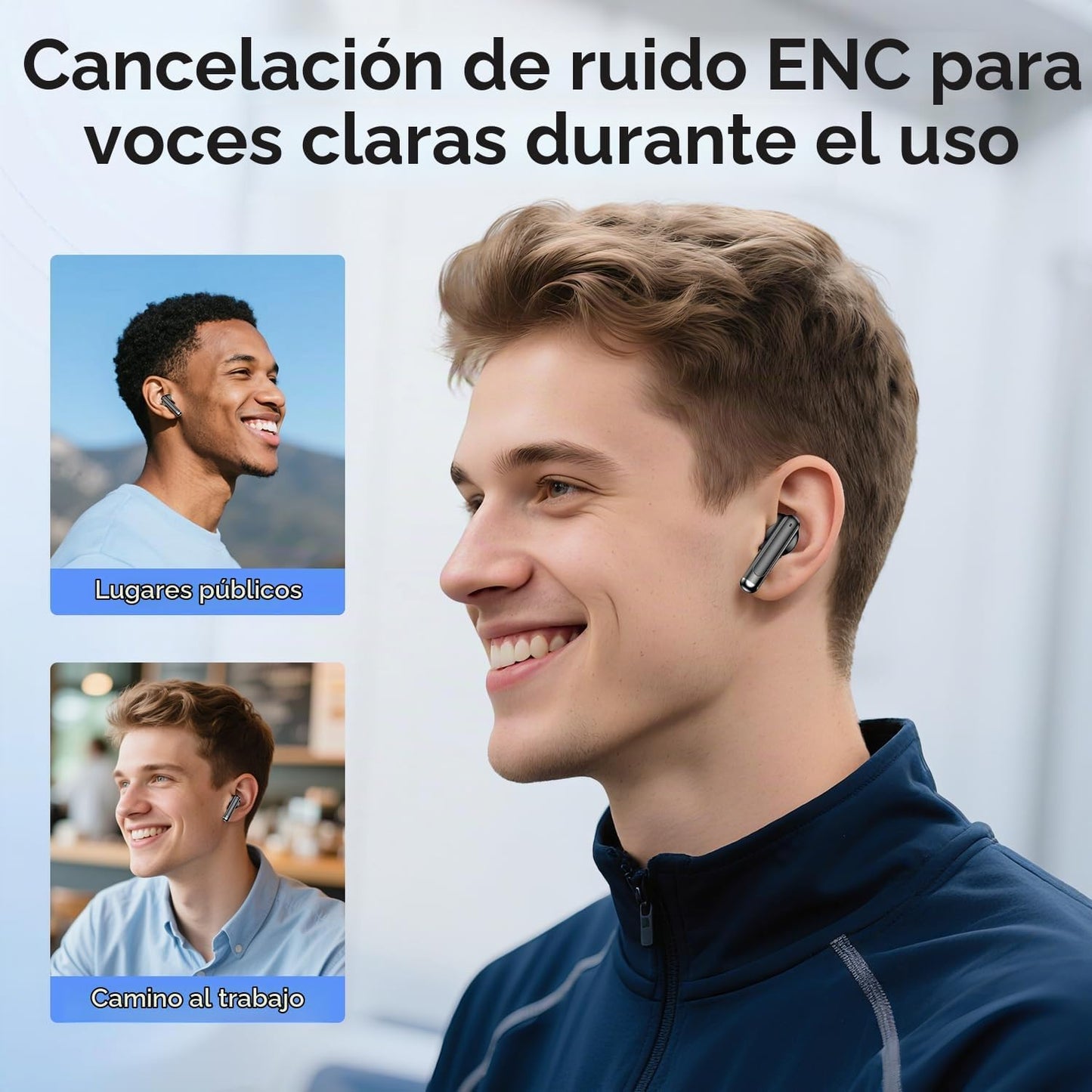 Auriculares inalámbricos, Bluetooth de 5.4 pulgadas, auriculares in...