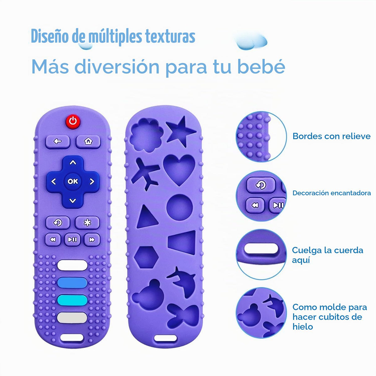 ROBBEAR Juguetes de dentición para bebés, mordedor de silicona de g...