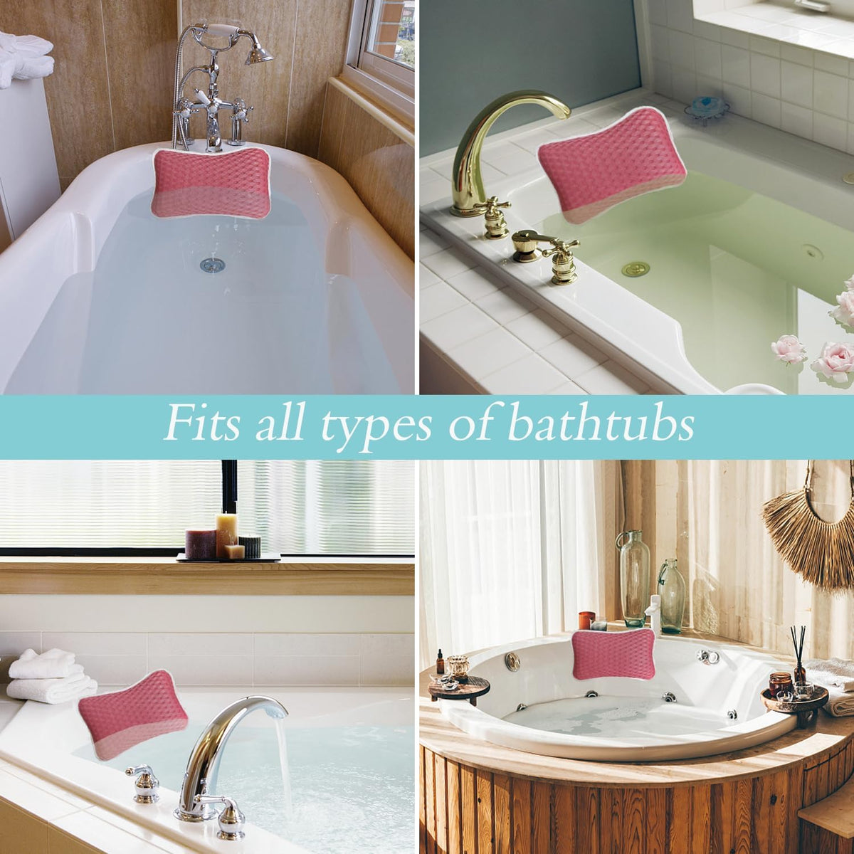 Almohadas de baño para tina, almohadas de spa para bañera, jacuzzi,...