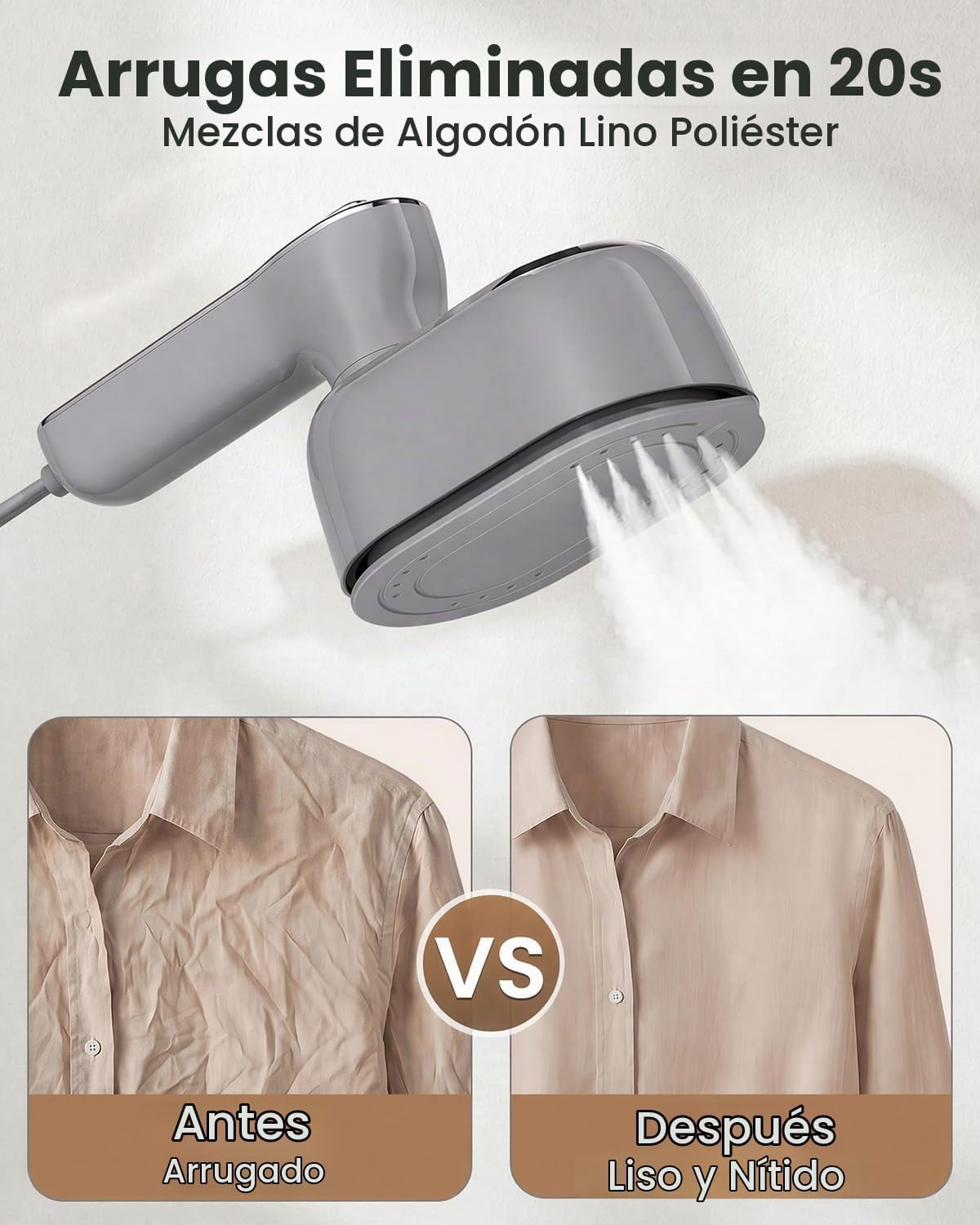 Vaporizador de hierro para ropa, vaporizador de ropa de viaje con m...
