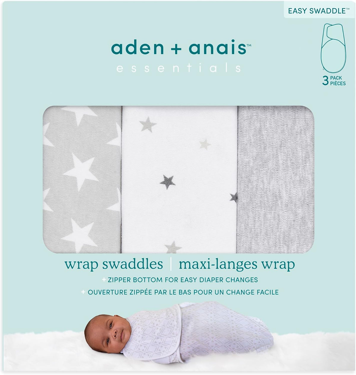 aden + anais Essentials Envolvente Fácil de Cambio Rápido con Crema...