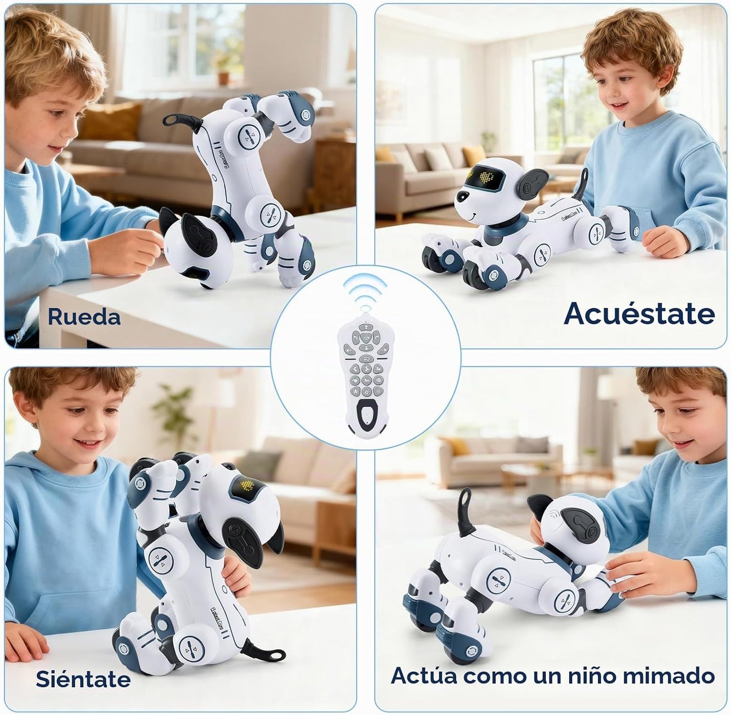 FUUY Perro robot para niños, robot de control remoto, robot interac...