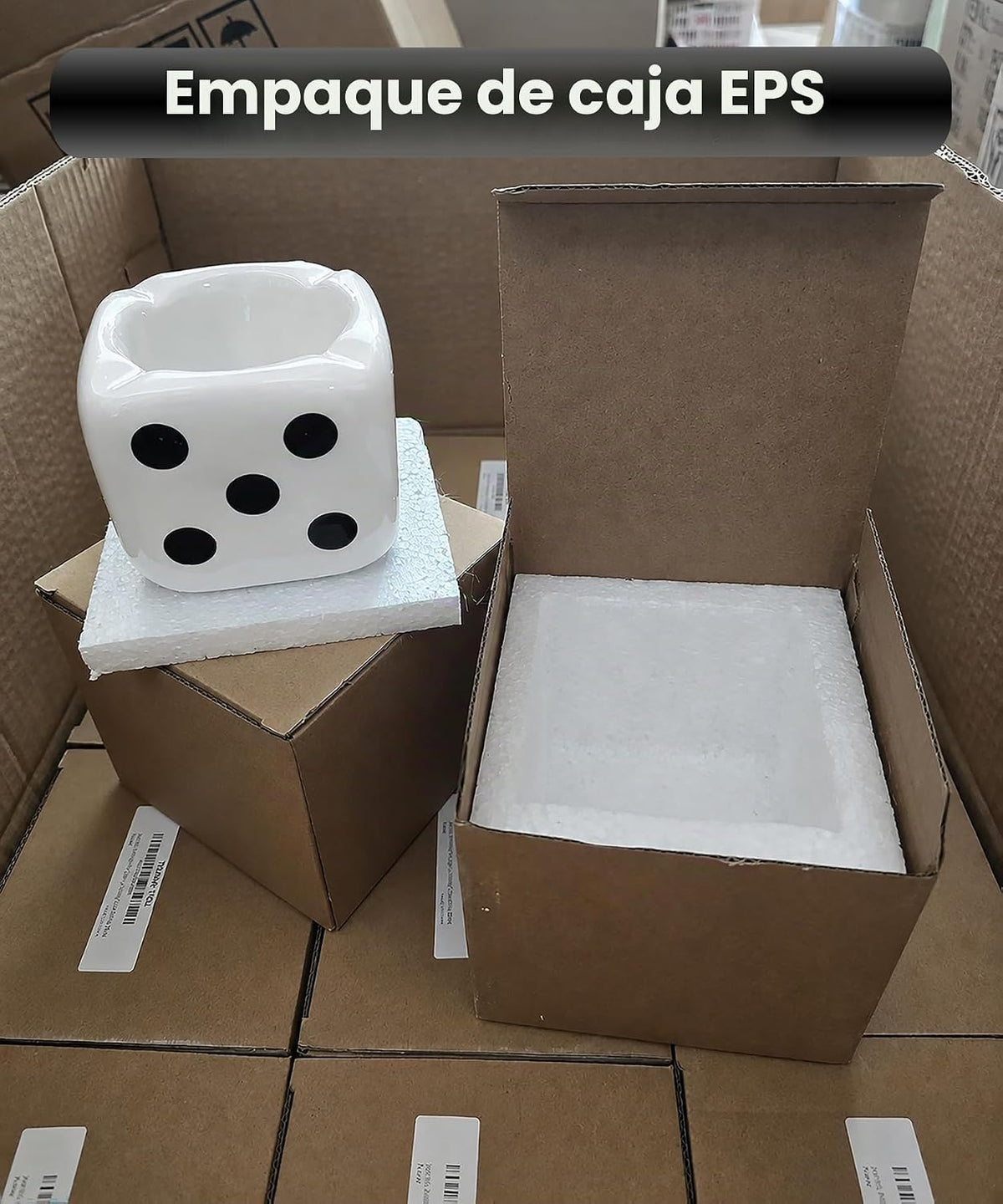 Jeuristic Ceniceros para Cigarrillos Dados Cenicero - Blanco | Ceni...