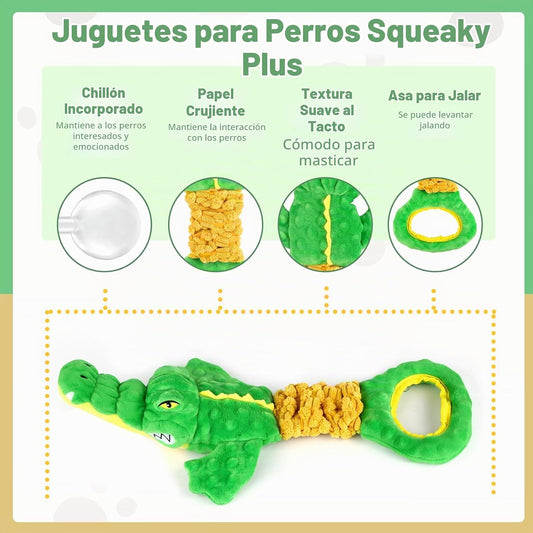 Eneston Juguetes grandes para perros, juguete de peluche chirriante...