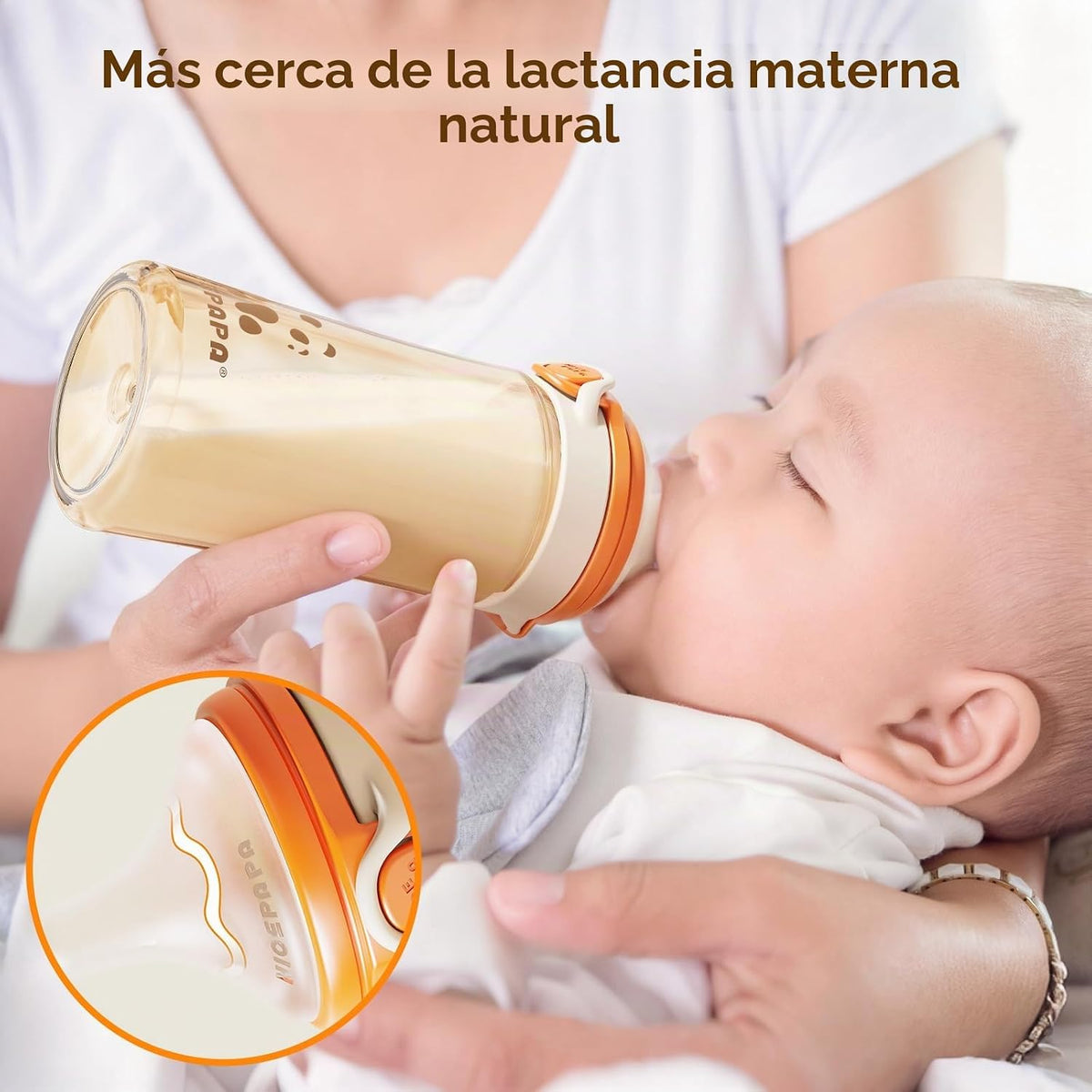 NICEPAPA PPSU Biberones con tapa abatible adjunta, elementos esenci...