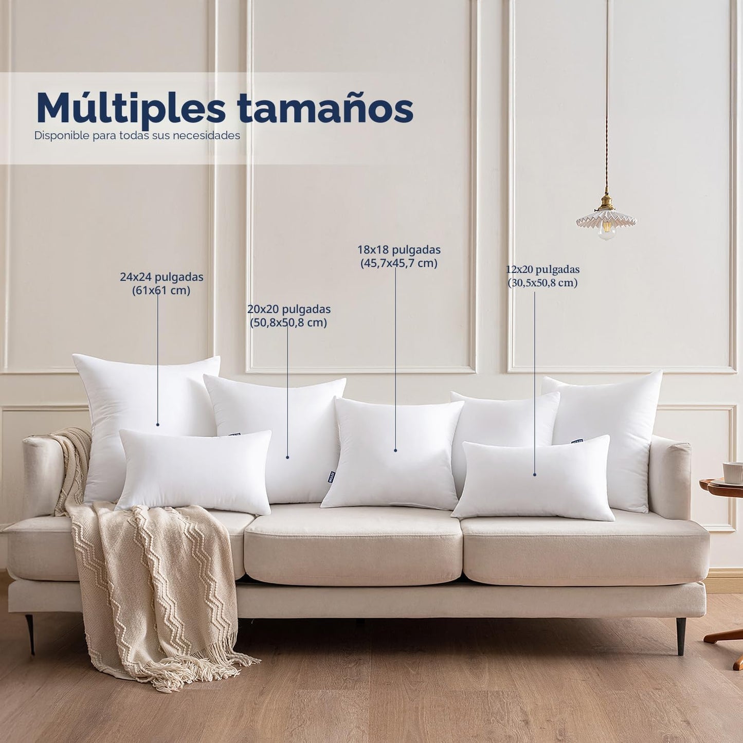 MIULEE Fundas para Relleno de Almohada, Paquete de 2 de 45.72 x 45....