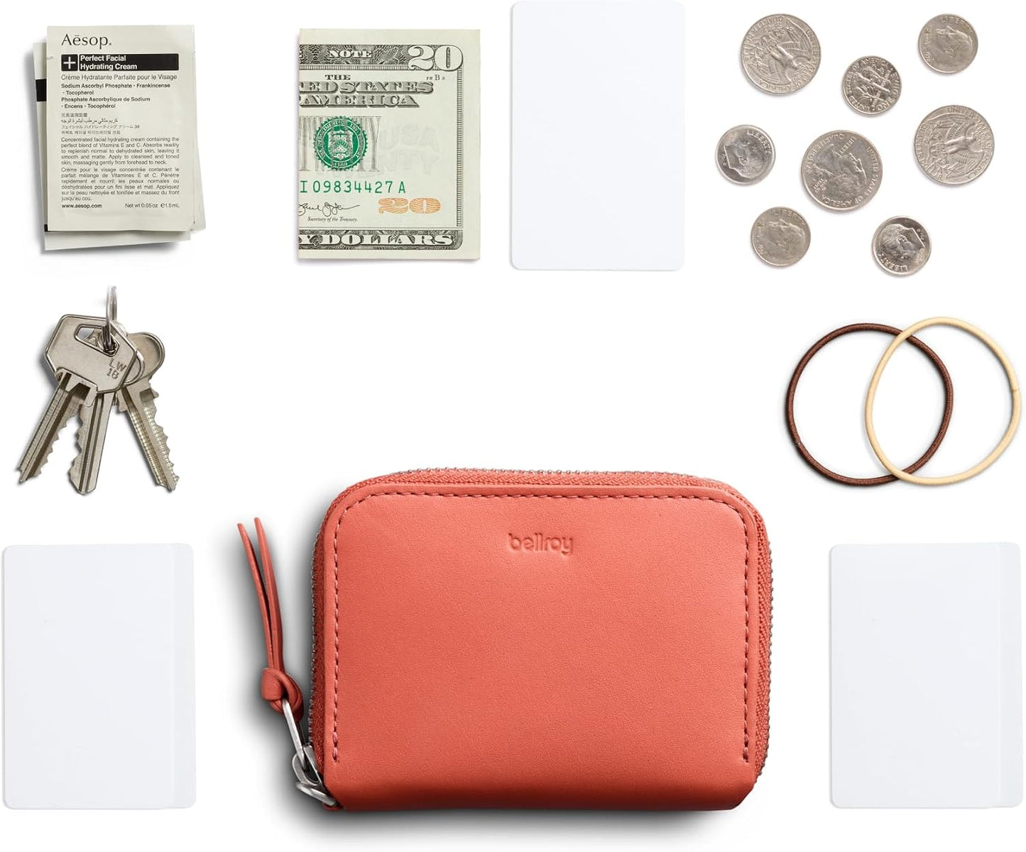 Bellroy Folio Piccolo (cartera pequeña de piel con cremallera para...