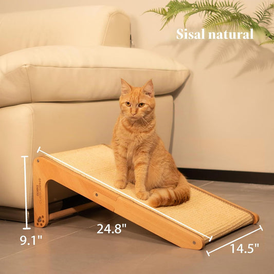 CHEERHOME PETS Rascador de Sisal para Gatos en Forma de Rampa para...