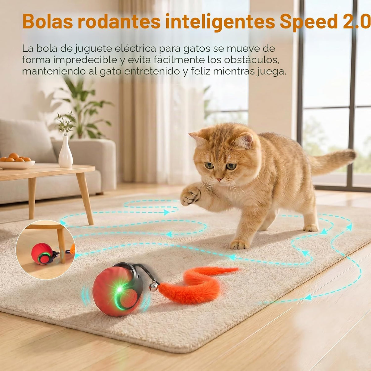 Juguetes interactivos para gatos 2026 con sonidos de pájaros y 3 mo...