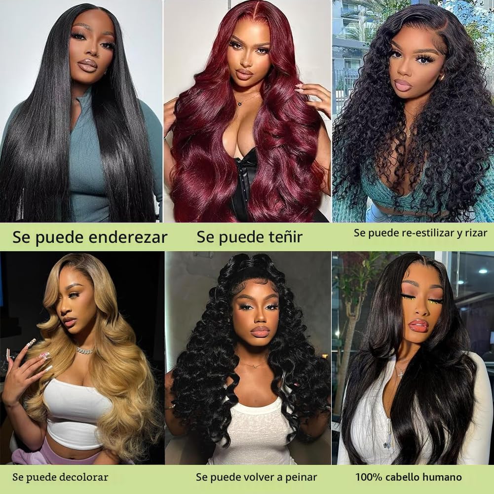 Manojos de cabello humano de 16, 18, 20, 22 pulgadas, 12A, cabello...