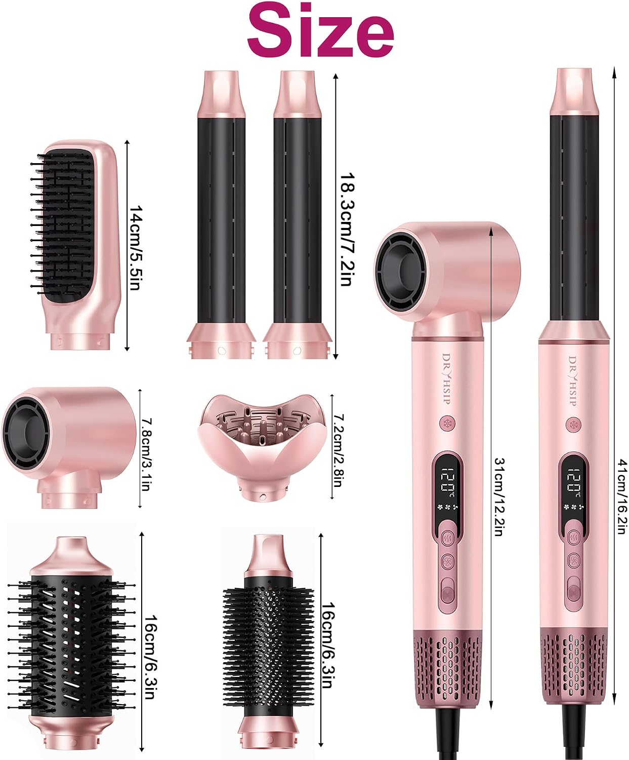 Purtitwe Cepillo secador de pelo de doble voltaje para viajes, herr...