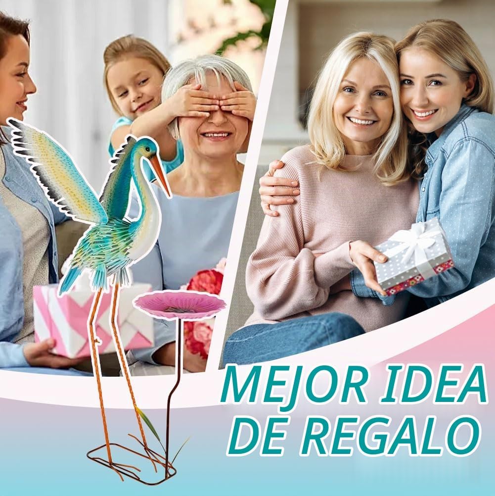 Estatua grande de jardín de garza de 39 pulgadas, estatuas al aire...