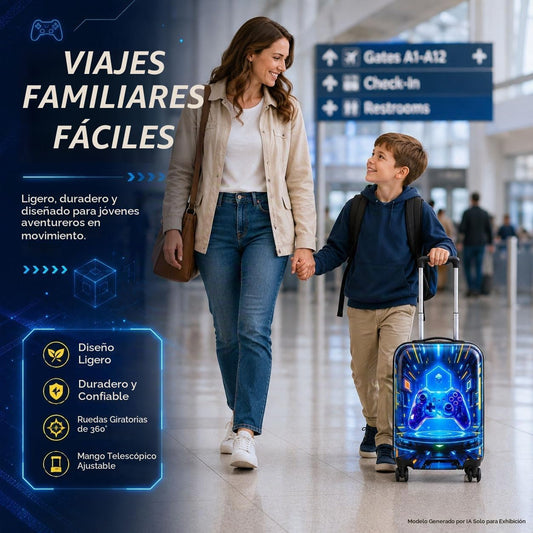 Juego de 5 maletas para niños, aprobado por aerolíneas con ruedas g...