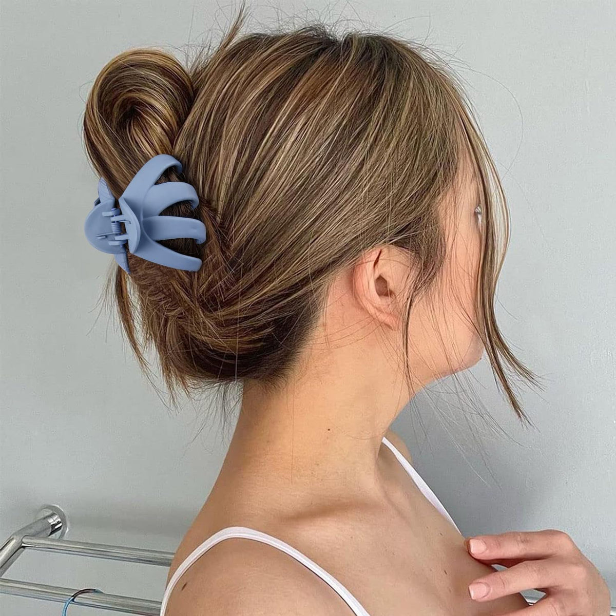 6 pinzas para el cabello para mujer, 2.8 pulgadas, medianas, antide...