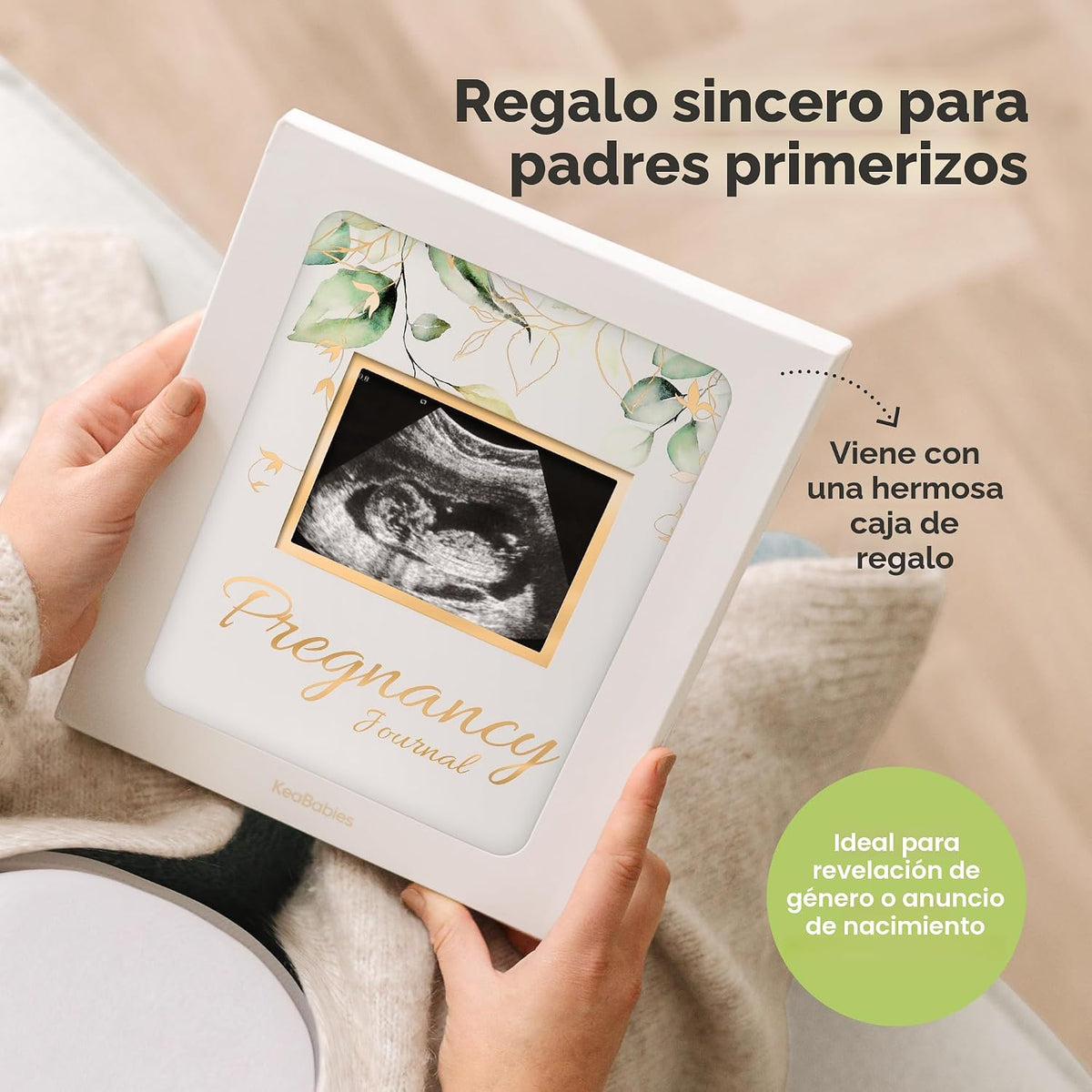 Diario de embarazo para madres primerizas, 90 páginas de tapa dura...