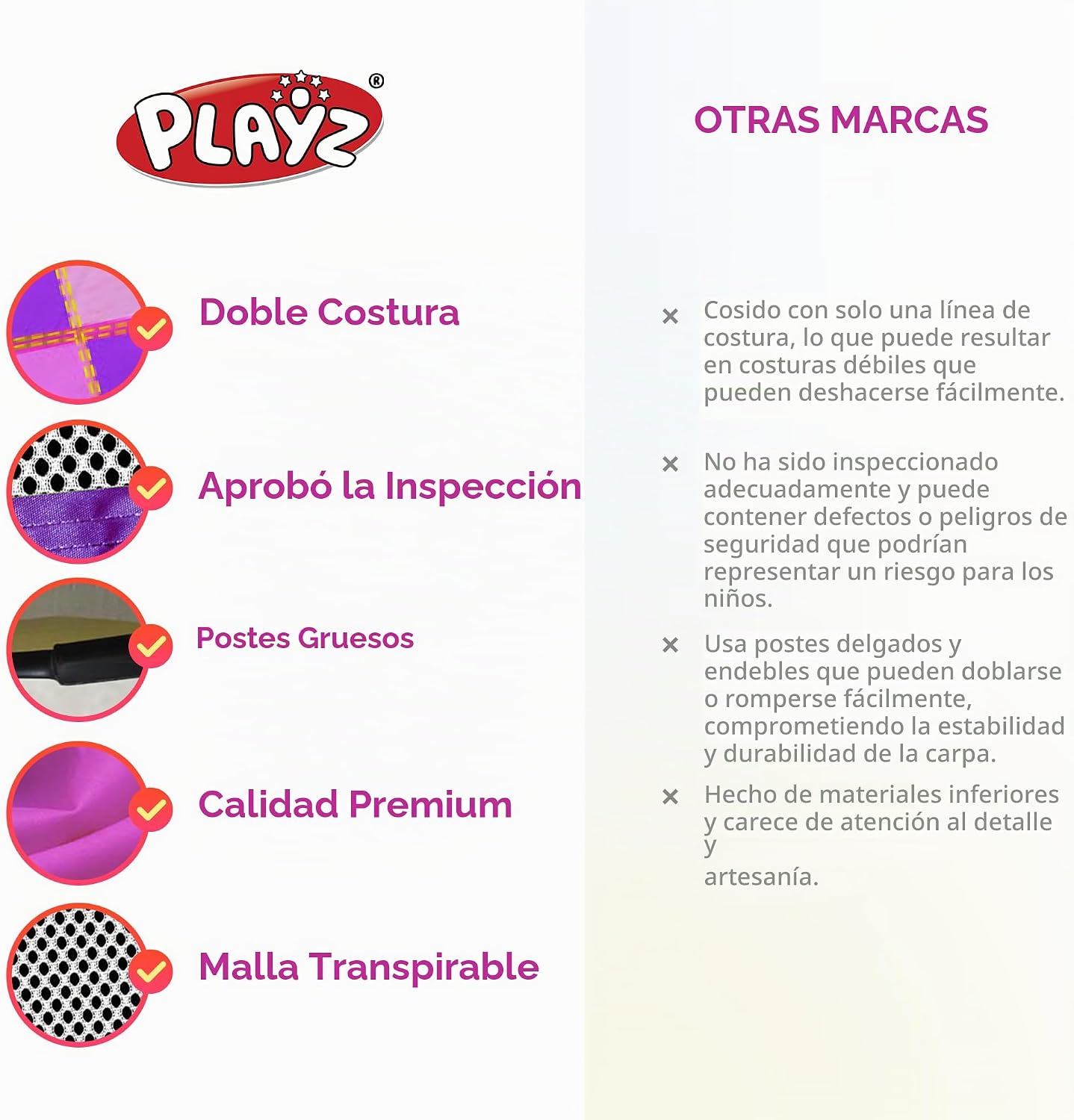 Playz Tiendas de campaña y túneles de juego para niños de 5 piezas,...