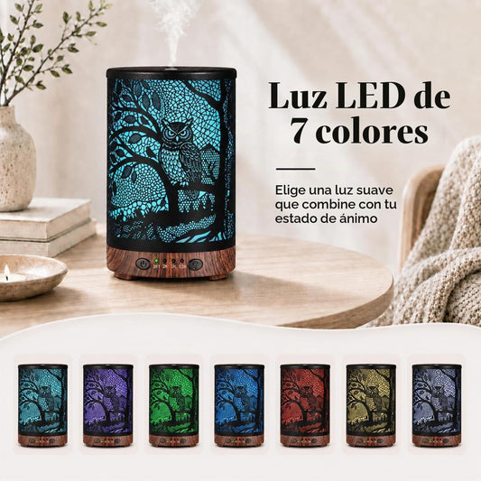 Difusor de aceite esencial, difusor de aromaterapia de 4.1 fl oz co...