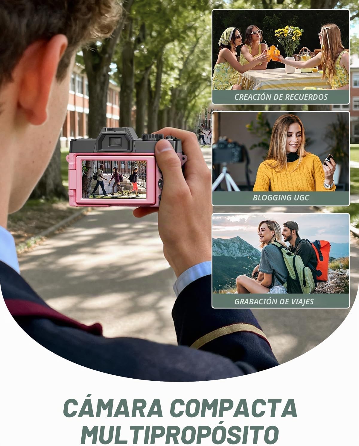 Cámaras digitales 8K 64MP para fotografía, zoom 16X, 3 filtros de c...